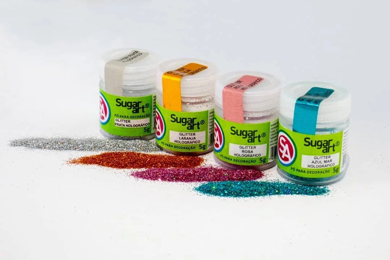 Pó Glitter Para Decoração Brilho Comestível Sugar Art 5g